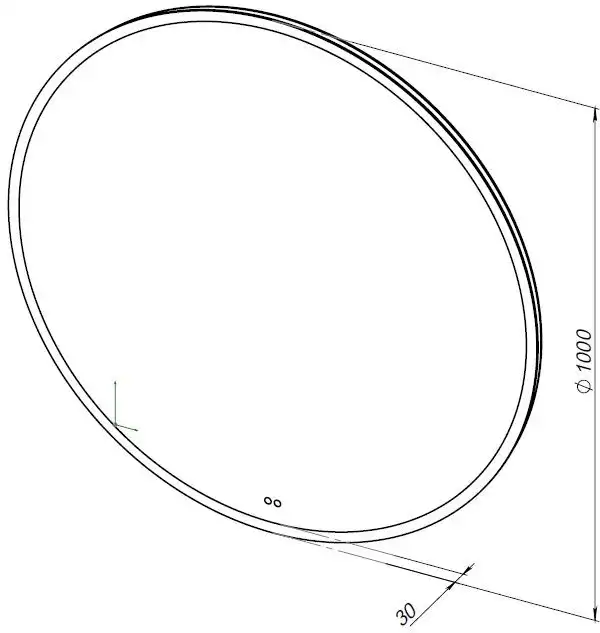 Зеркало Aquanet Арт 100 RGB LED с подстветкой, сенсорный выключатель, 334364 фото 2