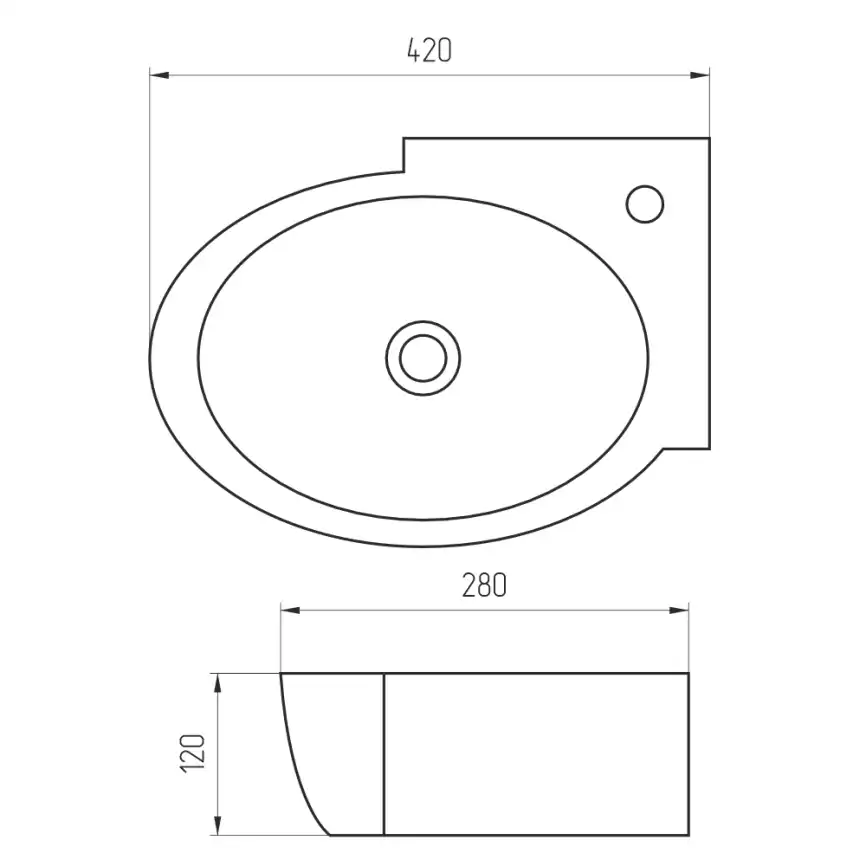 Рукомойник AVS Тиффани 42х28 L, белый фото 4