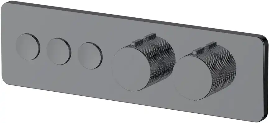 Смеситель для душа Allen Brau Liberty 5.33003-MG (с внутренней частью, 3 выхода) графит браш фото 1