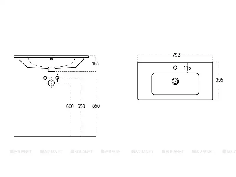 Раковина Sanovit Practico 80 44080, Белая глянцевая фото 2