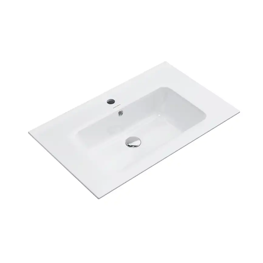 Раковина KERAMA MARAZZI PIANO подвесная/мебельная, 75 см, белая глянцевая, PI.wb.75 фото 1