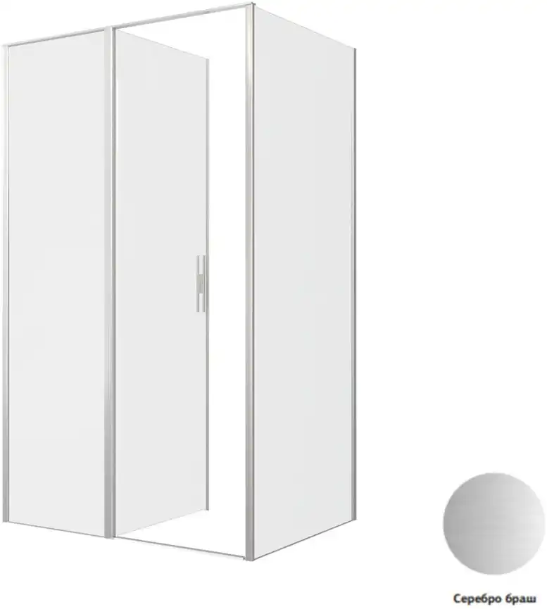Душевой уголок Allen Brau Priority 120x90 3.31032.BA + 3.31044.BA серебро браш фото 4