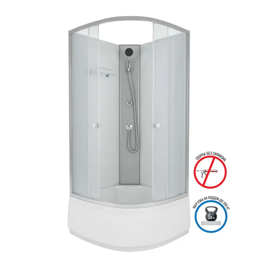 Душевая кабина Niagara Eco 90х90х195 NG-7308-14ВК высокий поддон, без гидромассажа фото 1