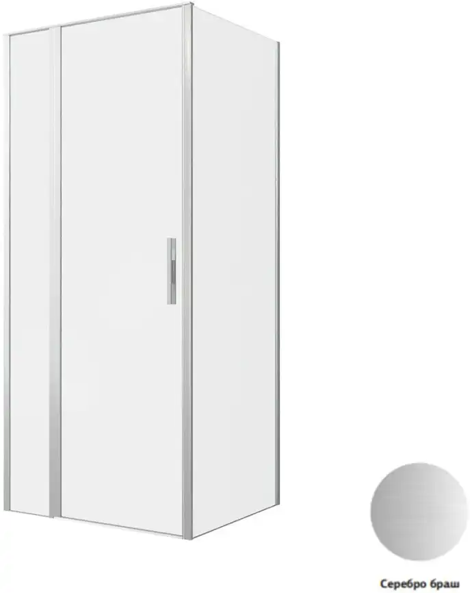 Душевой уголок Allen Brau Priority 90x80 3.31026.BA + 3.31041.BA серебро браш фото 1