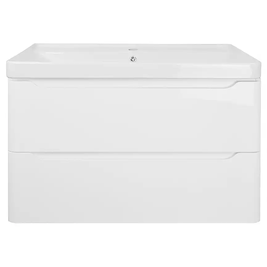 Тумба с раковиной Azario Lotos 80 CS00083931, подвесная, Белая глянцевая фото 2