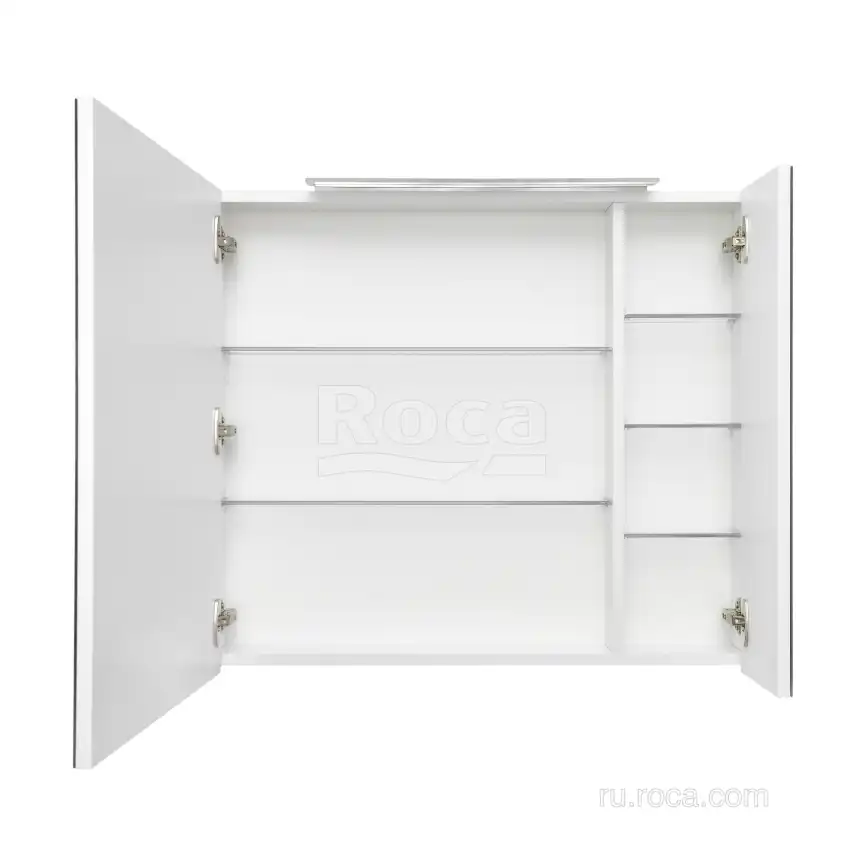 Зеркальный шкаф Roca Oleta 80 A857647806 с подсветкой, Белый глянец фото 2