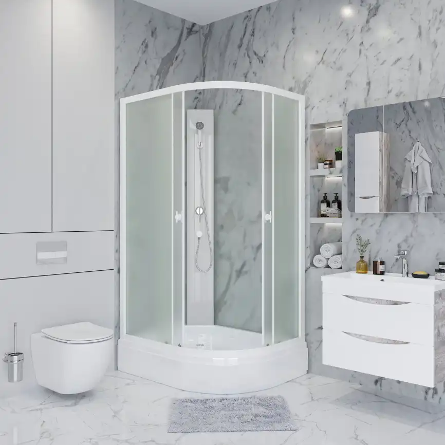 Душевая кабина Niagara Promo 100х80х200 P100/80/26L/MT/BK средний поддон, без гидромассажа фото 3