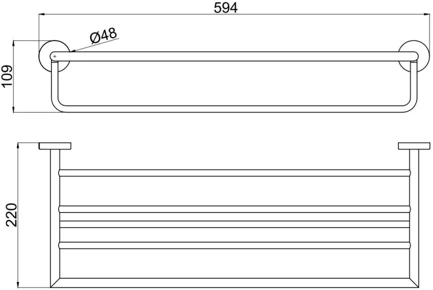 Полочка Allen Brau Priority 6.31014-BN никель брашированный фото 2