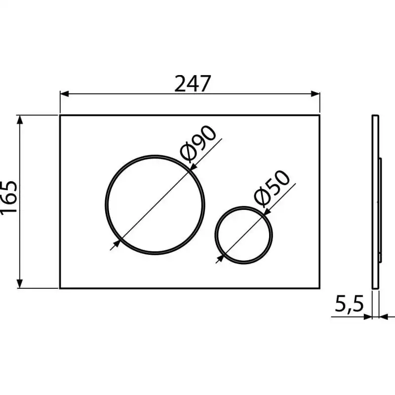 Кнопка смыва Alcaplast M676 Белая фото 2