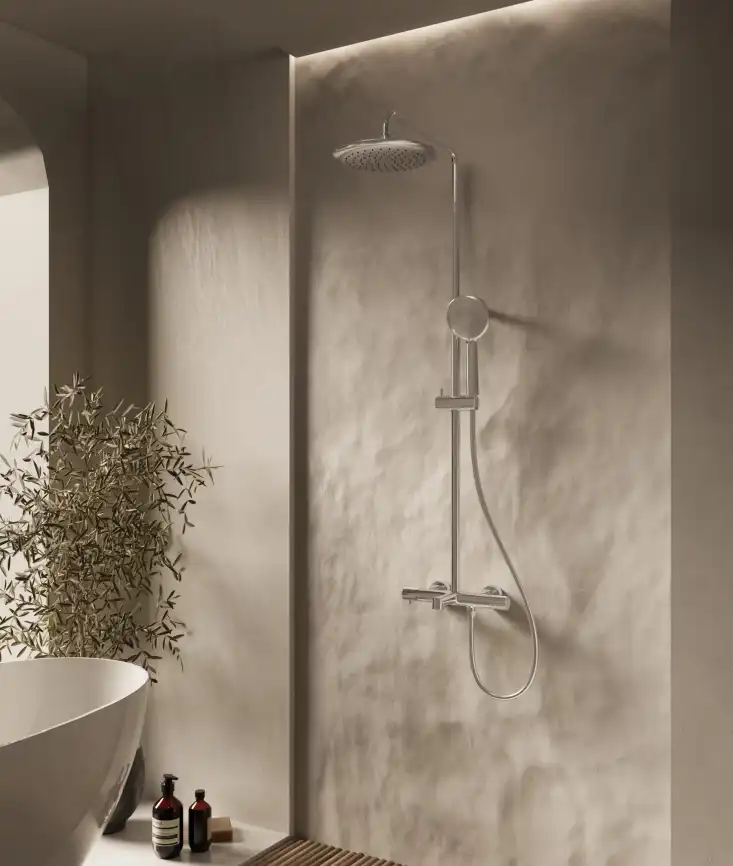 Душевая система  Vincea Desire VSFS-1D1TCH VSFS-1D1TCH термостатическая с изливом, хром фото 2