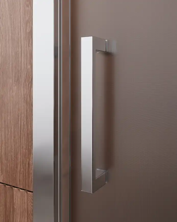 Душевая дверь CEZARES MOLVENO-BF-1-130-P-Cr стекло Матовое рифленая, профиль Хром фото 2