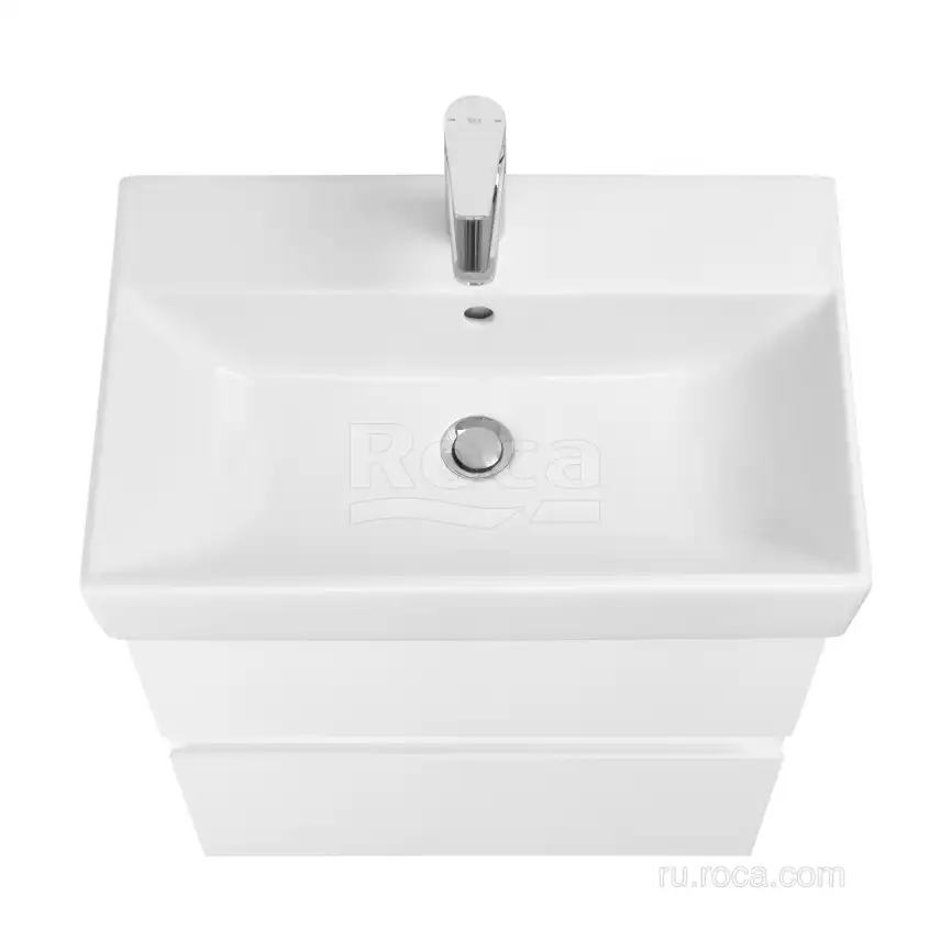 Тумбы под раковину Roca Oleta 60 A857639501 подвесная, цвет, Белый матовый фото 2