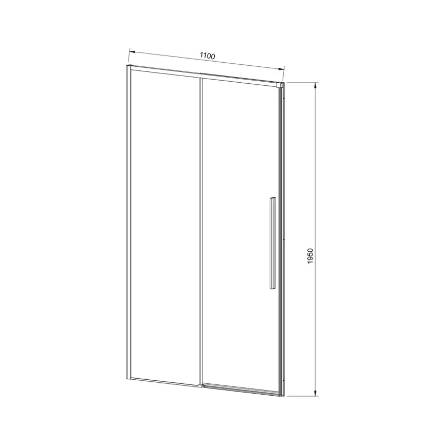 Душевая дверь Vincea Slim-N 110 VDS-4SN110CLG, раздвижная, профиль вороненая сталь, стекло прозрачное фото 4