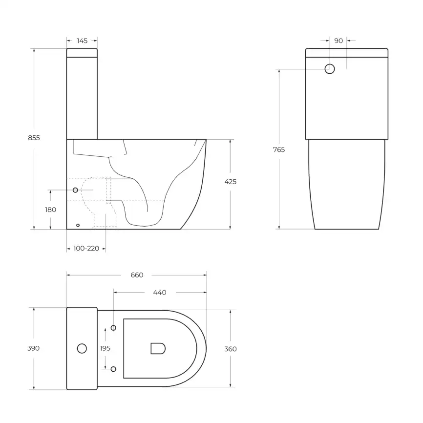 Напольный унитаз BelBagno SFERA-R BB2141CPR, безободковый, Белый фото 4
