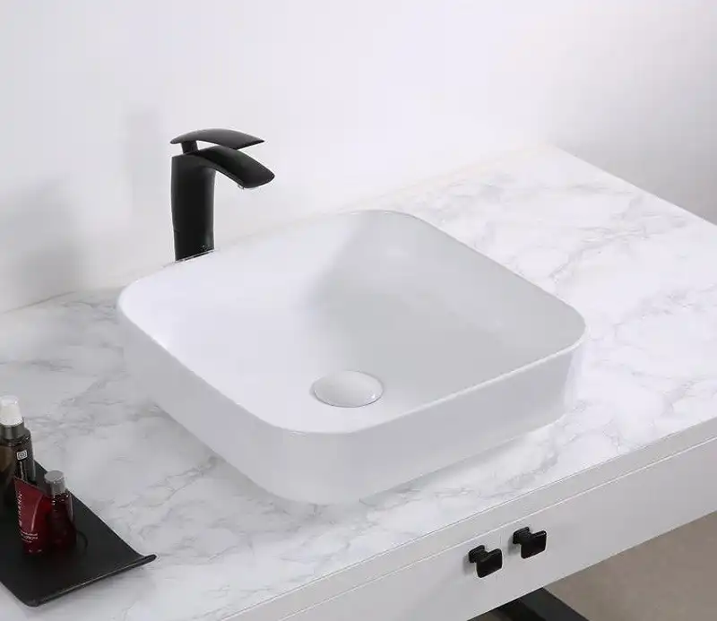 Раковина накладная CeramaLux 390х390х140 D1303, цвет Белый фото 8