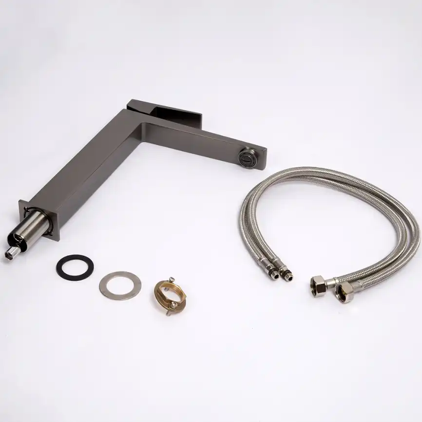 Смесители для раковины AVS NEW CUBE 811-251-GM высокий, оружейная сталь фото 10