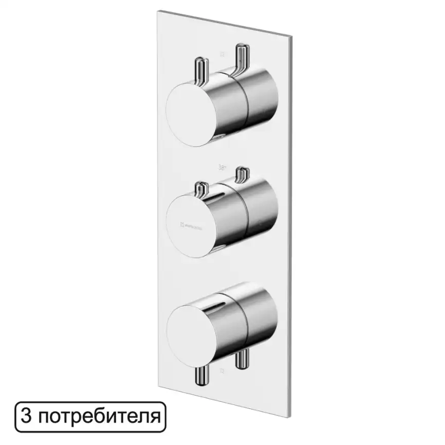 Смеситель для душа Whitecross Y chrome скрытого монтажа термостатический Хром, Y1238CR фото 1