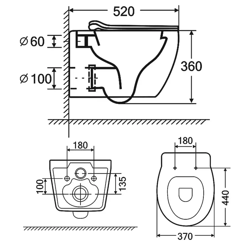 Унитаз подвесной Azario Keras AZ-99046W подвесной, безободковый, с сиденьем микролифт, Белый глянцевый фото 12