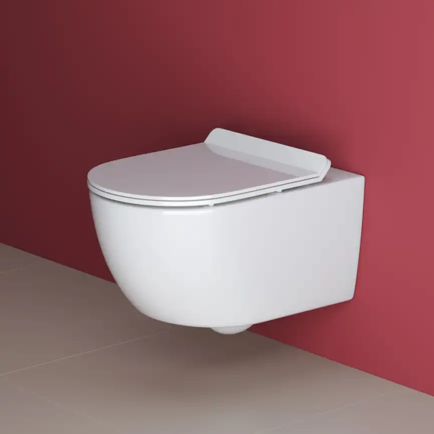 Подвесной унитаз CEZARES MOLVENO CZR-2468-TH-R безободковый, белый фото 1