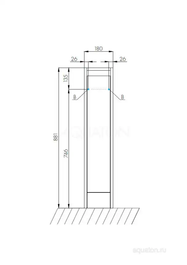 Тумба под раковину Aquaton Лондри 80 под стиральную машину с фасадом 1A236101LH010 напольная цвет, белый глянец фото 2
