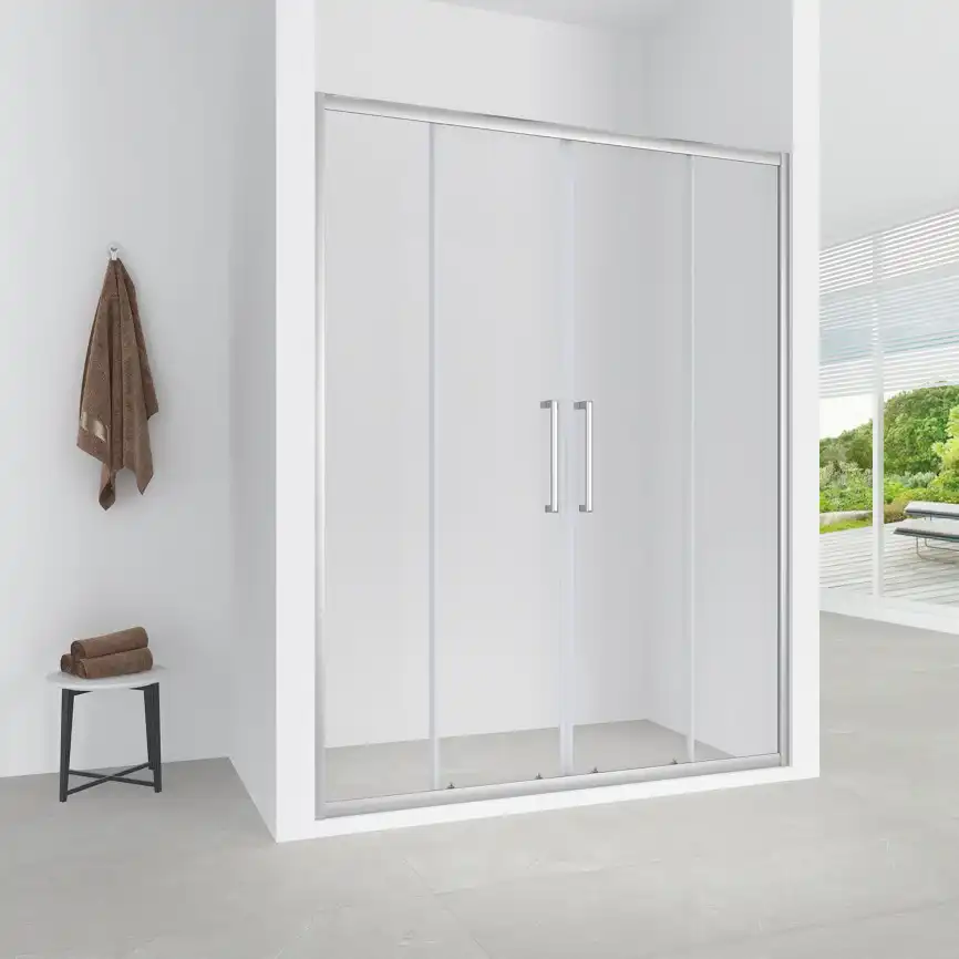 Душевая дверь Loranto 150 CS-AB04C-150, профиль хром, стекло Прозрачное фото 5