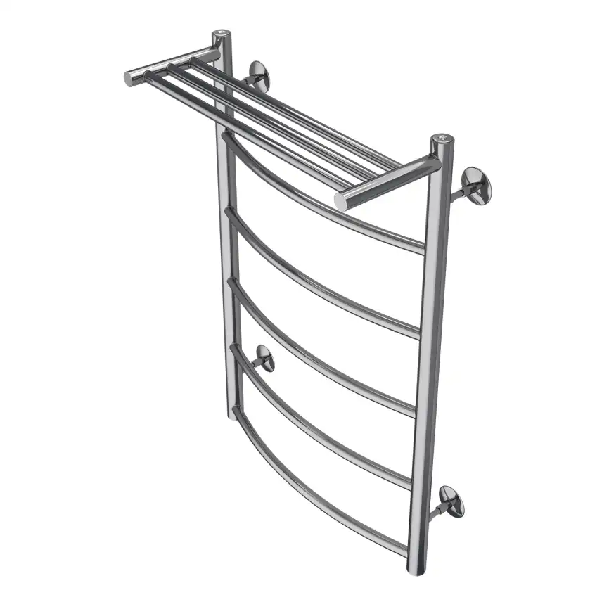 Полотенцесушитель водяной Azario VERONA 50х80 AZ04158P П5 с полкой, нижнее подключение 1/2