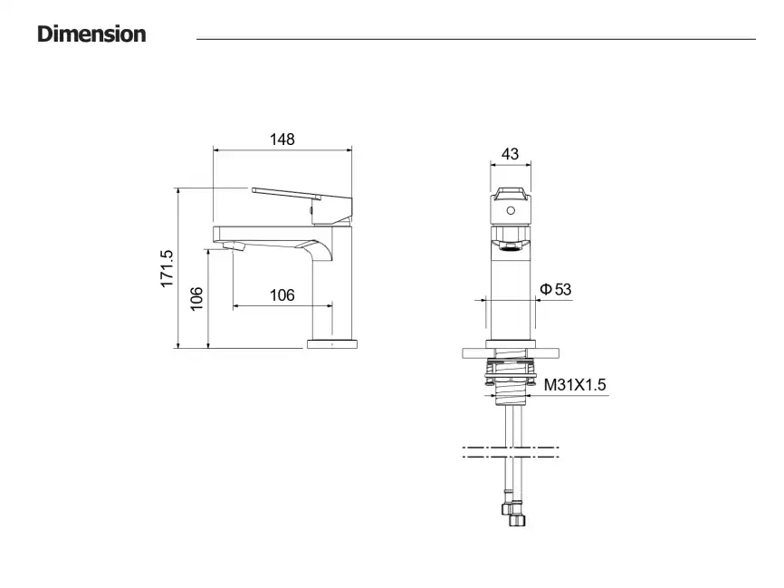 Смеситель для раковины Aquatek Лугано AQ1710CR, Хром фото 2