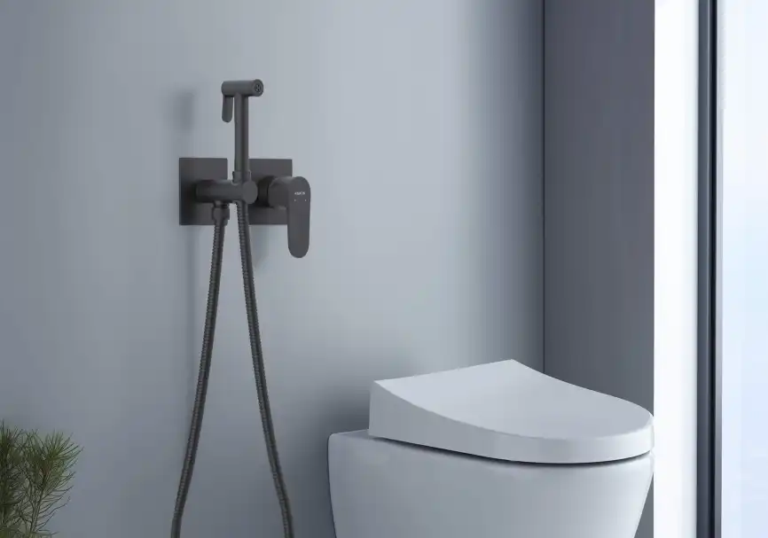 Гигиенический душ со смесителем Aquatek AQ1220MB однорычажный, Черный фото 4