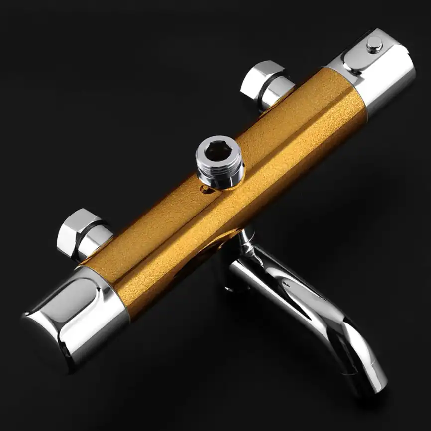 Душевая система Gappo G2490 с тропическим душем и термостатом Хром фото 5