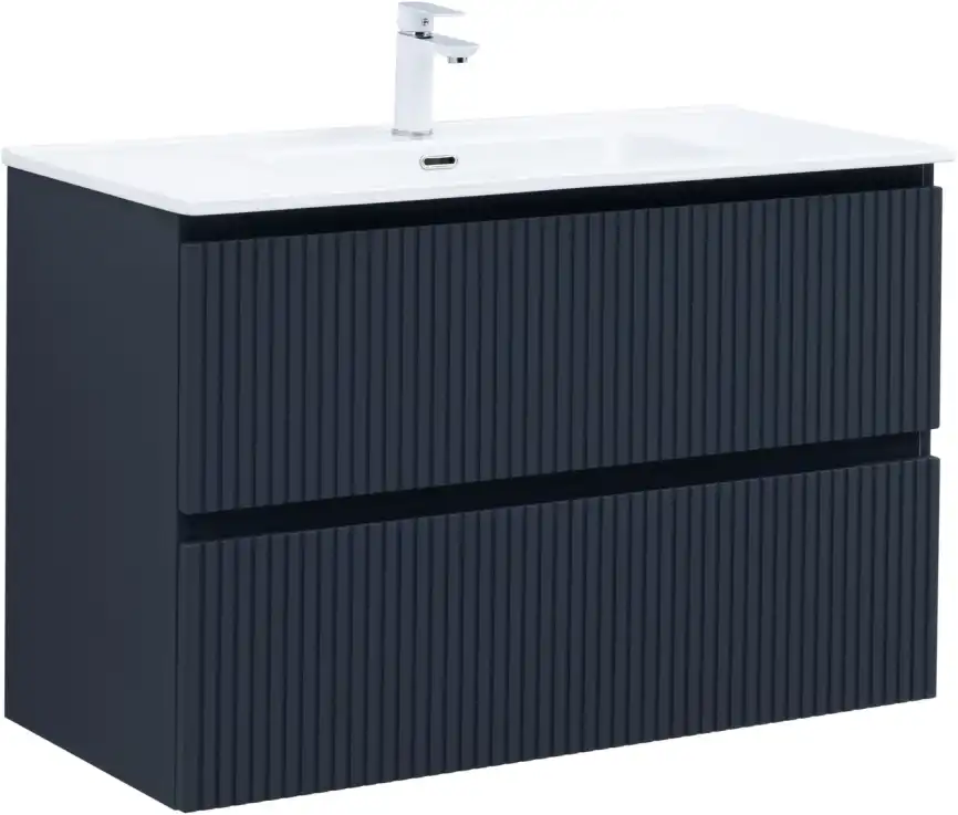 Тумба под раковину Aquanet Джейн (Flat) 100 маренго, подвесная, 335431 фото 9