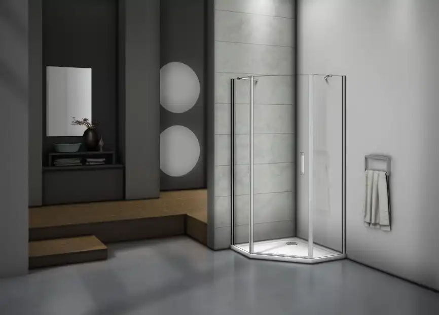 Душевой уголок Good Door MOKKA PNT-100-C-WE профиль Белый стекло прозрачное фото 1