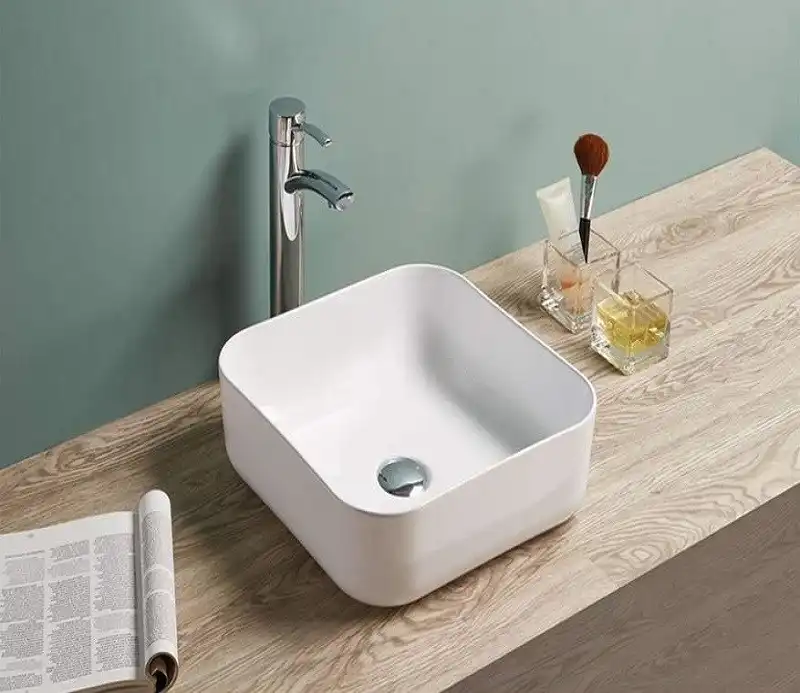 Раковина накладная CeramaLux 390х390х140 D1303, цвет Белый фото 4