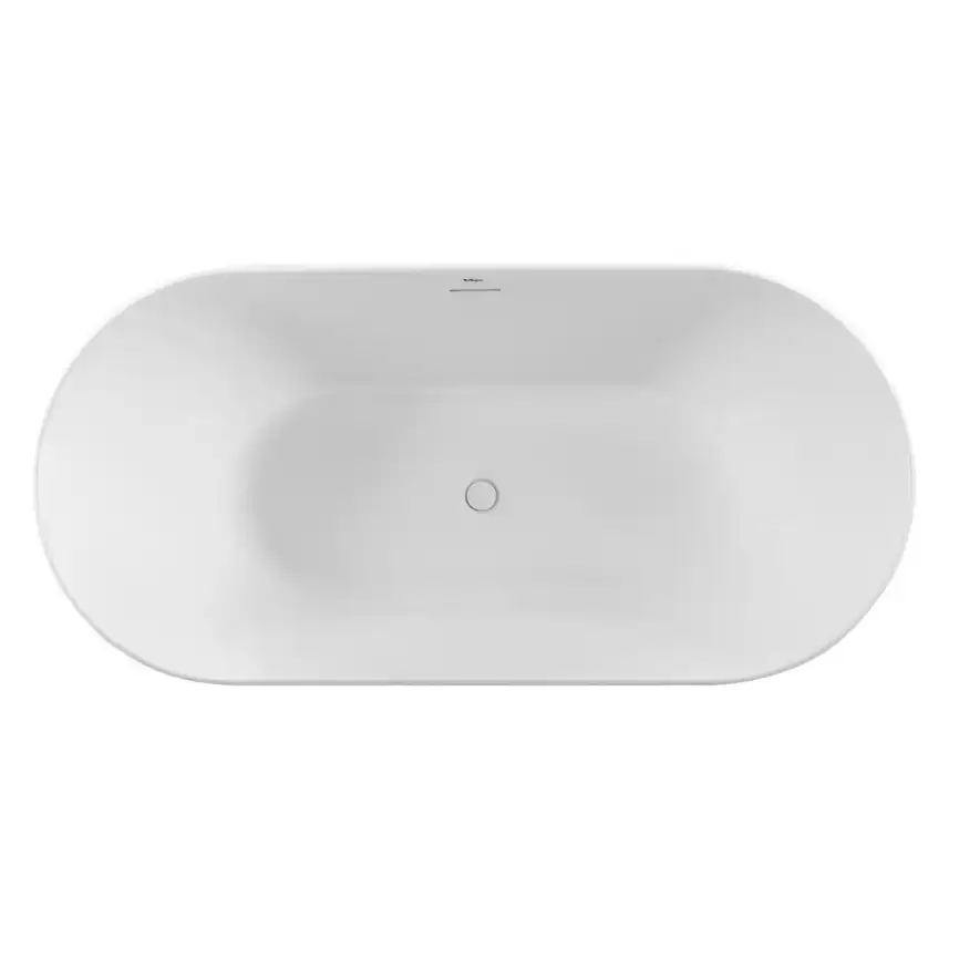 Акриловая ванна BELBAGNO 170х80 BB413-1700-800-MATT овальная, отдельностоящая, Белая матовая фото 3