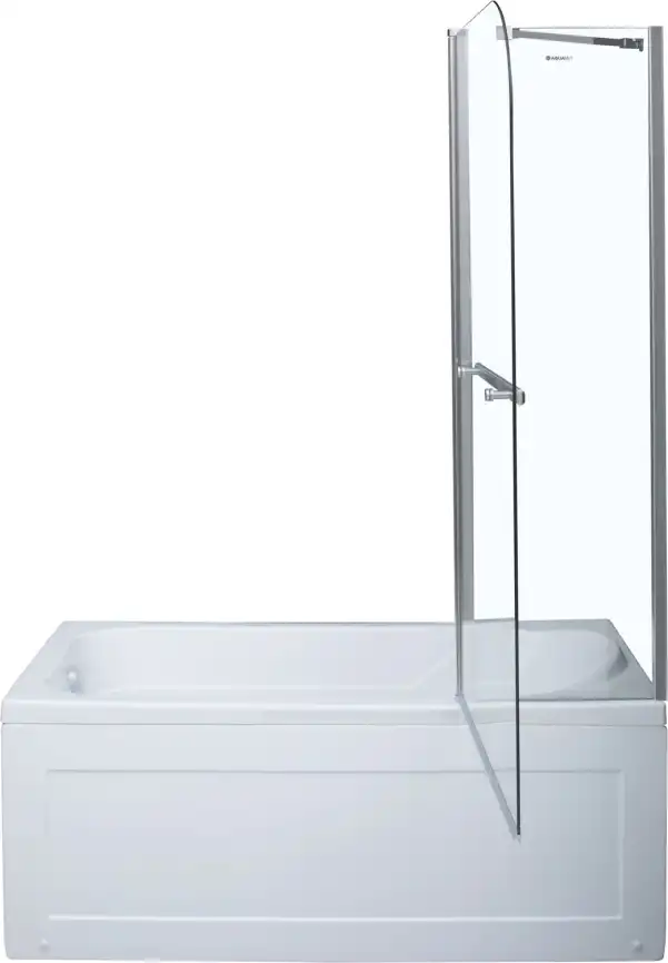 Шторка для ванны Aquanet  120 см, SG-1200, профиль Хром, стекло Прозрачное фото 4