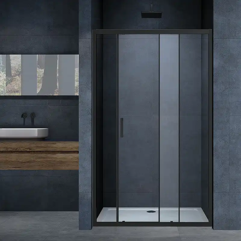 Душевая дверь Vincea Alpha 120 см, VDS-3AL120CLB, профиль Черный, стекло Прозрачное фото 2