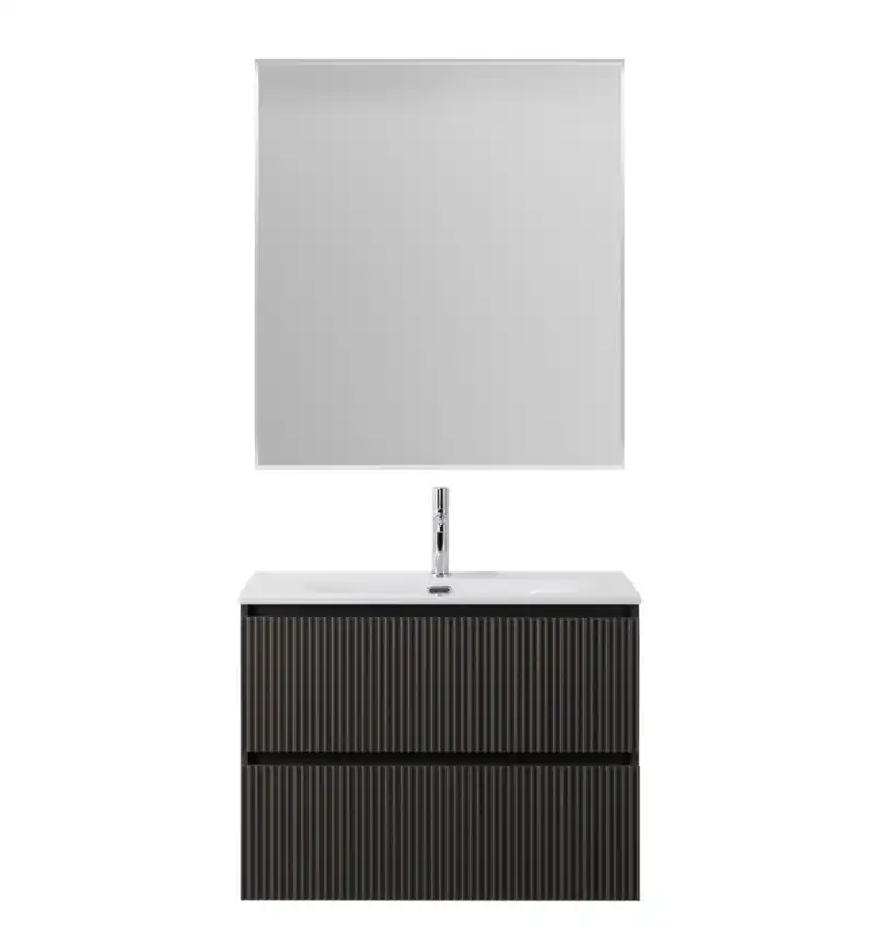 Тумба под раковину BelBagno UNO-MINI-800-2C-SO-GSO подвесная, Темно-Серый Матовый фото 12
