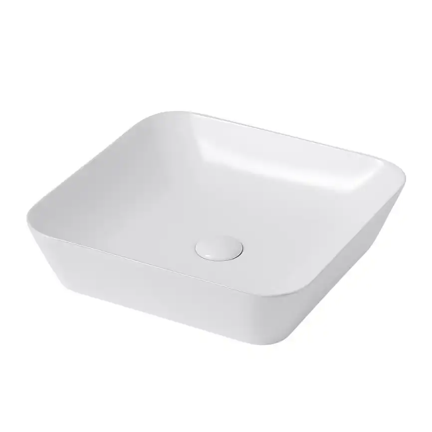 Раковина накладная ABBER RECHTECK 43х43х11 AC2205, квадратная, белая фото 1