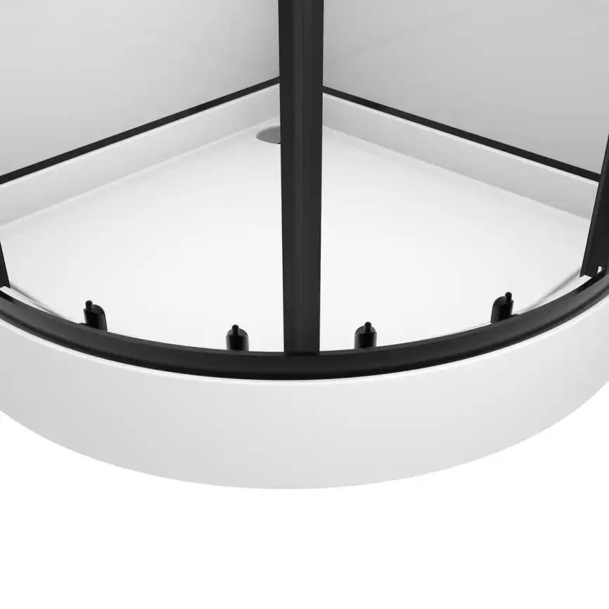 Душевая кабина Loranto 90х90 низкий поддон, прозрачное стекло, профиль Черный, CS-22109 фото 3