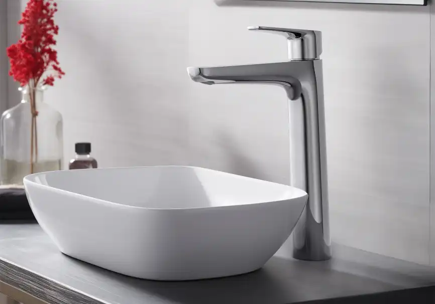 Смеситель для накладной раковины Aquatek Бетта AQ1104CR, однорычажный, высокий, Хром фото 2