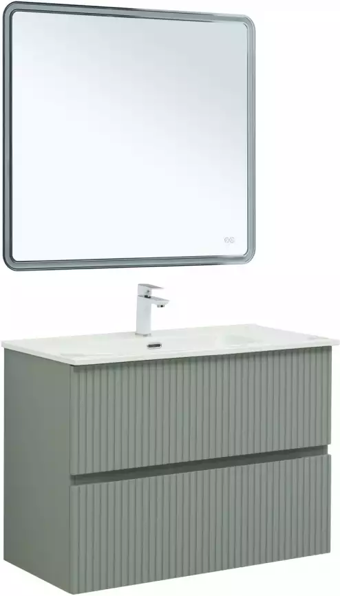 Тумба под раковину Aquanet Джейн 90 мисти грин 313319 фото 11