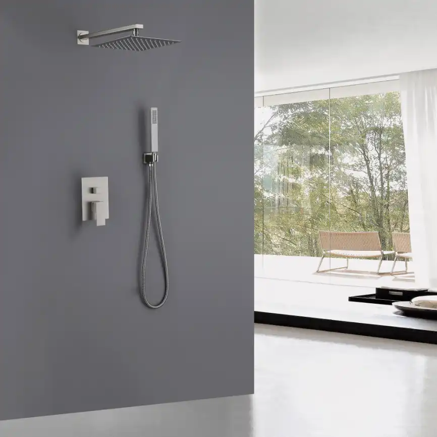 Душевая система ABBER Daheim AF8219SP скрытого монтажа без излива, сатин фото 2