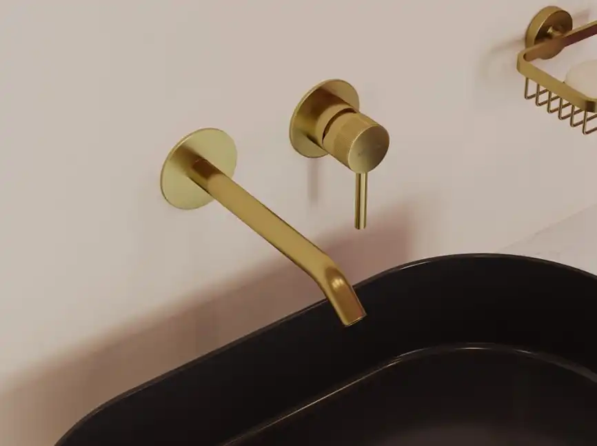Смеситель для раковины Allen Brau Priority 5.31A03-GB (с внутренней частью) золото фото 5