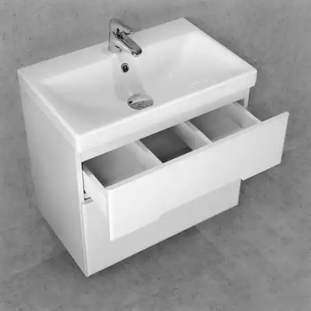 Тумба под раковину Jorno MODUO SLIM 60 Mod.01.60/P/W Белая фото 2