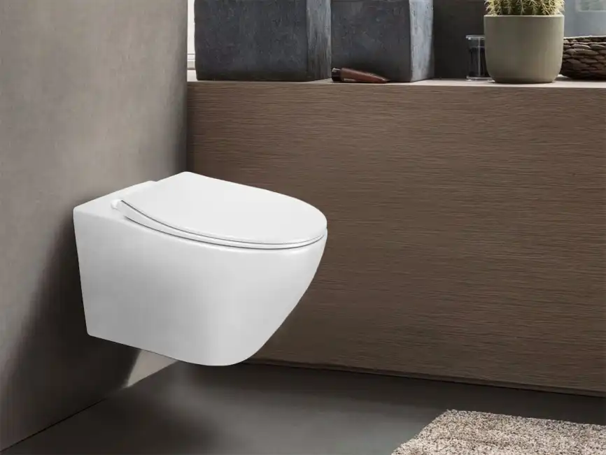 Унитаз подвесной Azario Keras AZ-99046W подвесной, безободковый, с сиденьем микролифт, Белый глянцевый фото 11