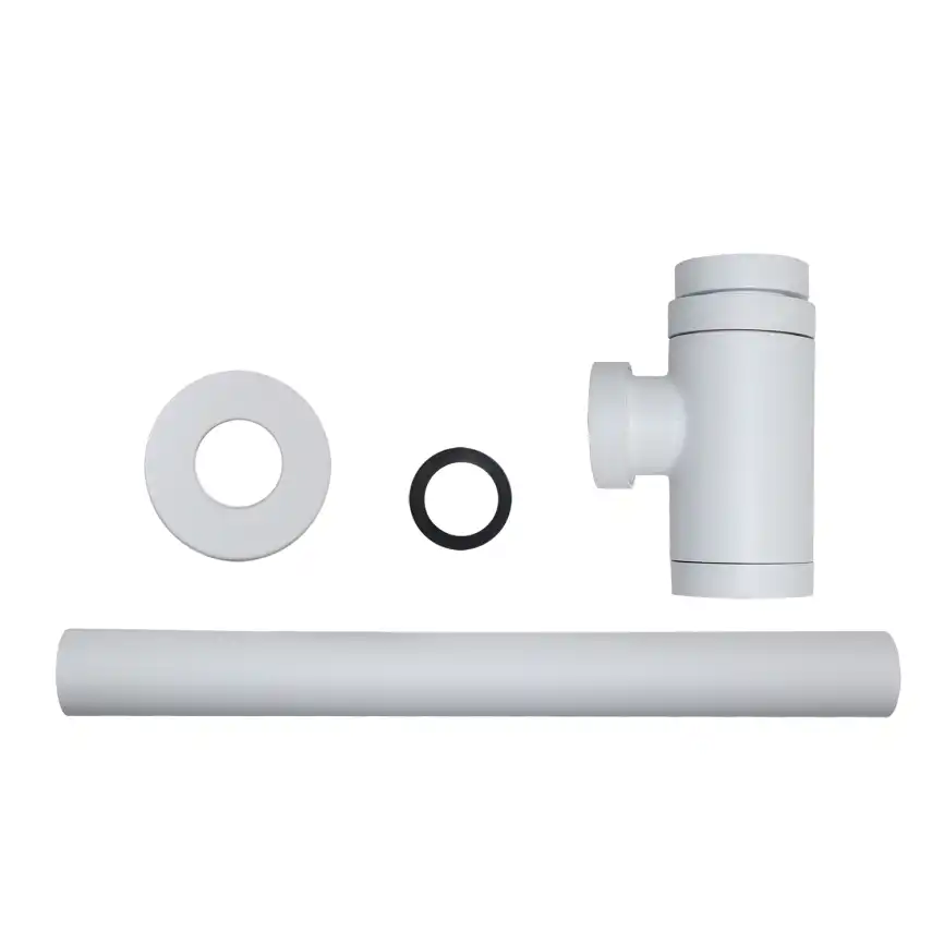 Сифон для раковины AZARIO AZ-108-WHI G 1 1/4, без выпуска, цилиндр, латунь, белый фото 2