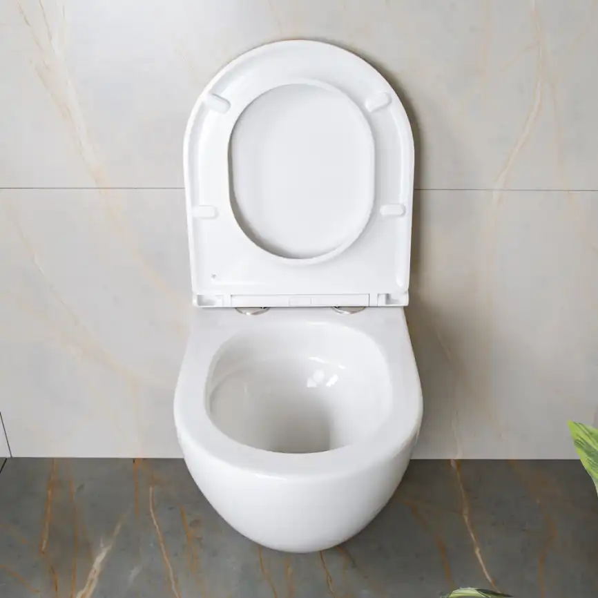 Унитаз подвесной AVS Атлант 801-0045-P-T2-GW безободковый, со смывом Торнадо, белый фото 5