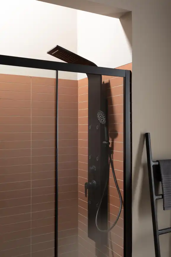 Душевая дверь Aquanet Pleasure 150 см, AE60-N-150H200U-BT, профиль Черный, стекло Прозрачное фото 6