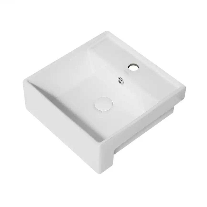 Раковина накладная ABBER RECHTECK 41,5х41,5х15 AC2208, квадратная, белая фото 4
