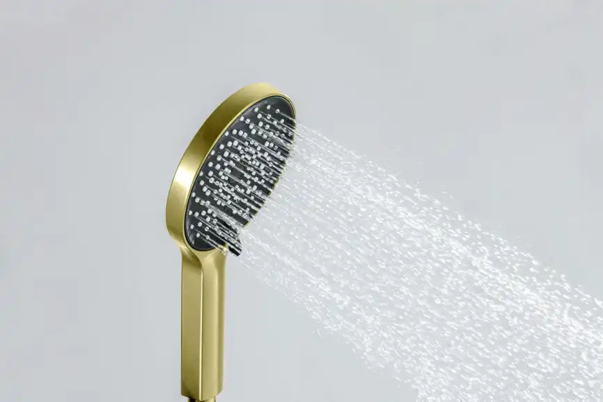 Душевая лейка Aquatek Лугано AQ2201BG, Золото шлифованное фото 7