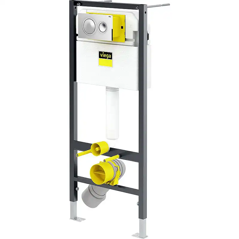 Инсталляция Viega Prevista Dry 792855 для подвесных унитазов с клавишей смыва Хром фото 1